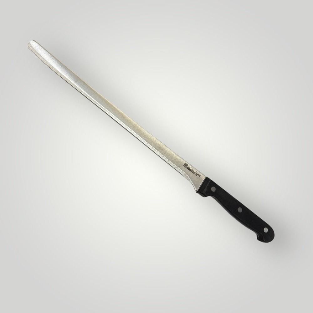 Ronco Six Star+ Carving Knife 12 Inch Black Handle Stainless Steel Straight